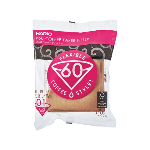 Hario Misarashi V60-01 Přírodní Papirové Filtry 40 kusů