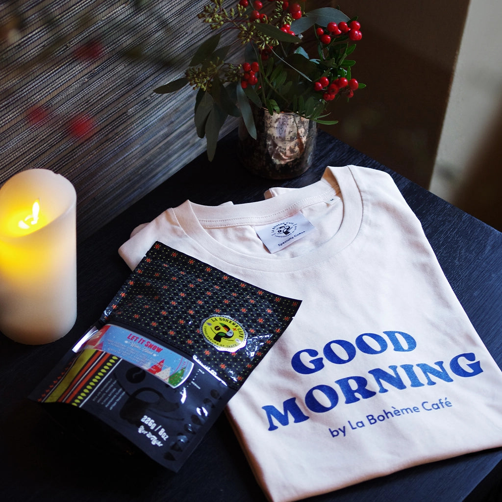 Unisex t-shirt Good Morning by La Bohème Café