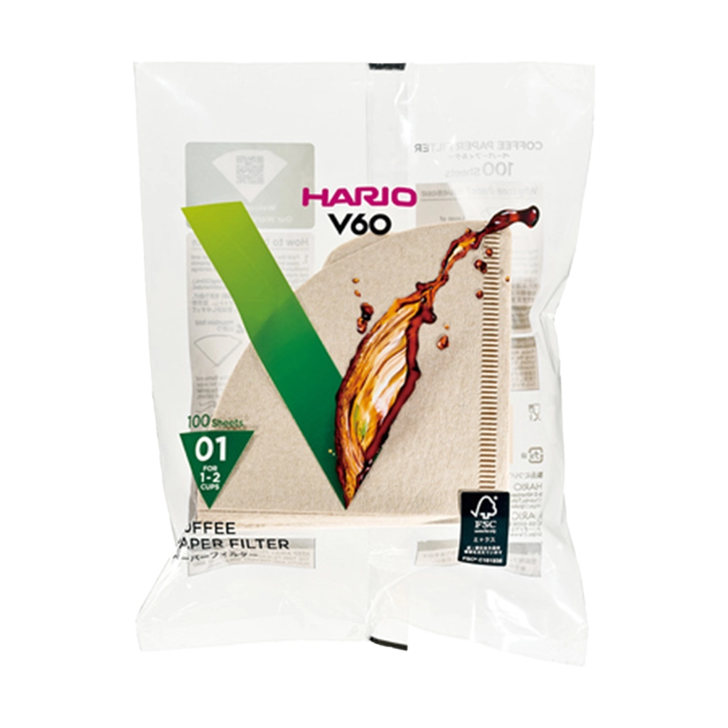 Hario Misarashi V60-01 Natural Paper Filters