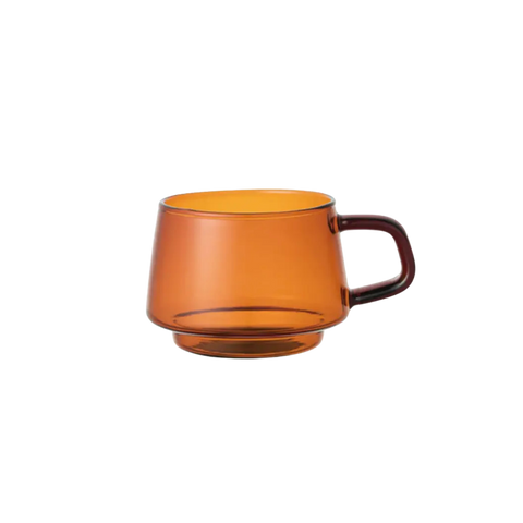 Kinto SEPIA cup with saucer 270 ml amber