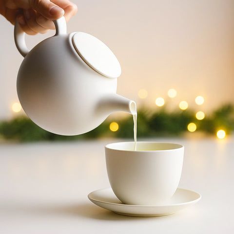 Kinto Pebble Set na čaj Konvička a šálek s podšálkem