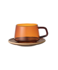 Kinto SEPIA cup with saucer 270 ml amber