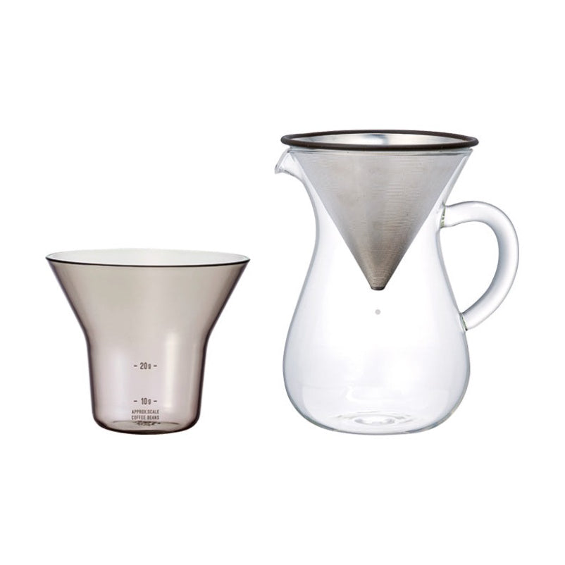 Kinto SCS coffee carafe set 2 cups stainless steel