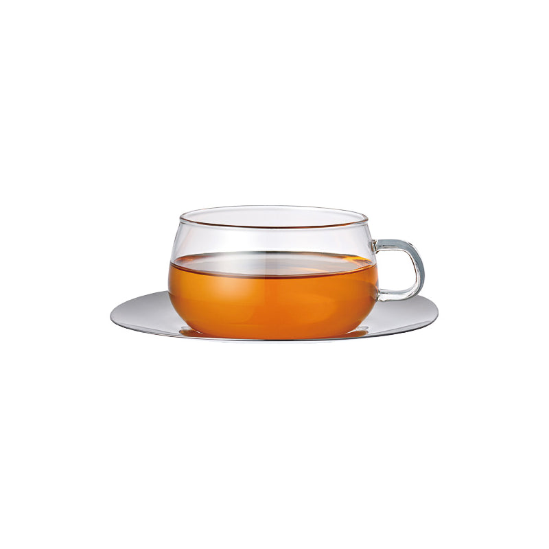 UNITEA cup with saucer 230 ml stainless steel