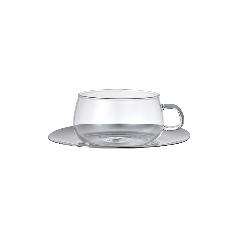 UNITEA cup with saucer 230 ml stainless steel